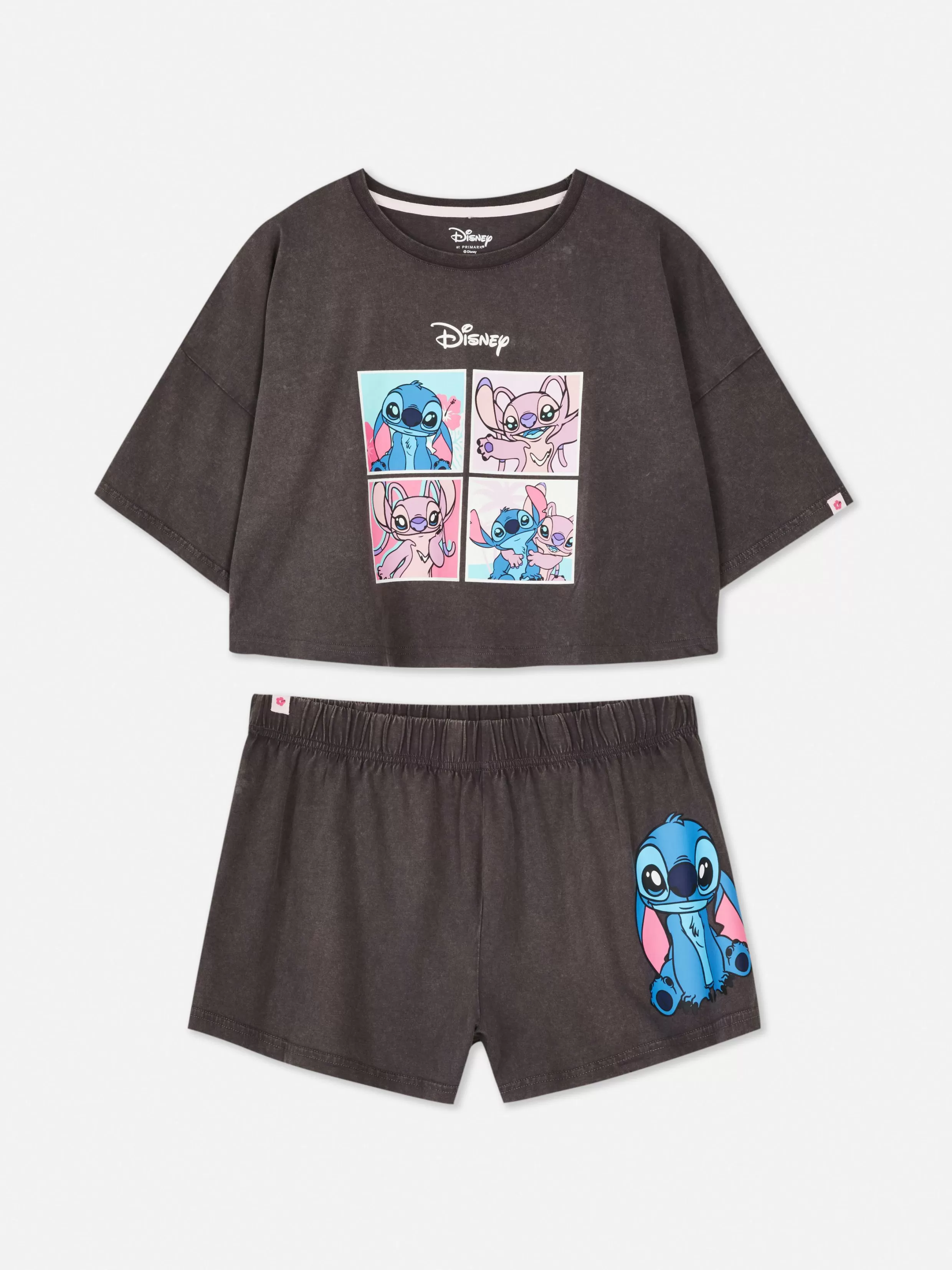 Discount Disney’s Stitch And Angel Cropped Pajamas Women Pajama Sets