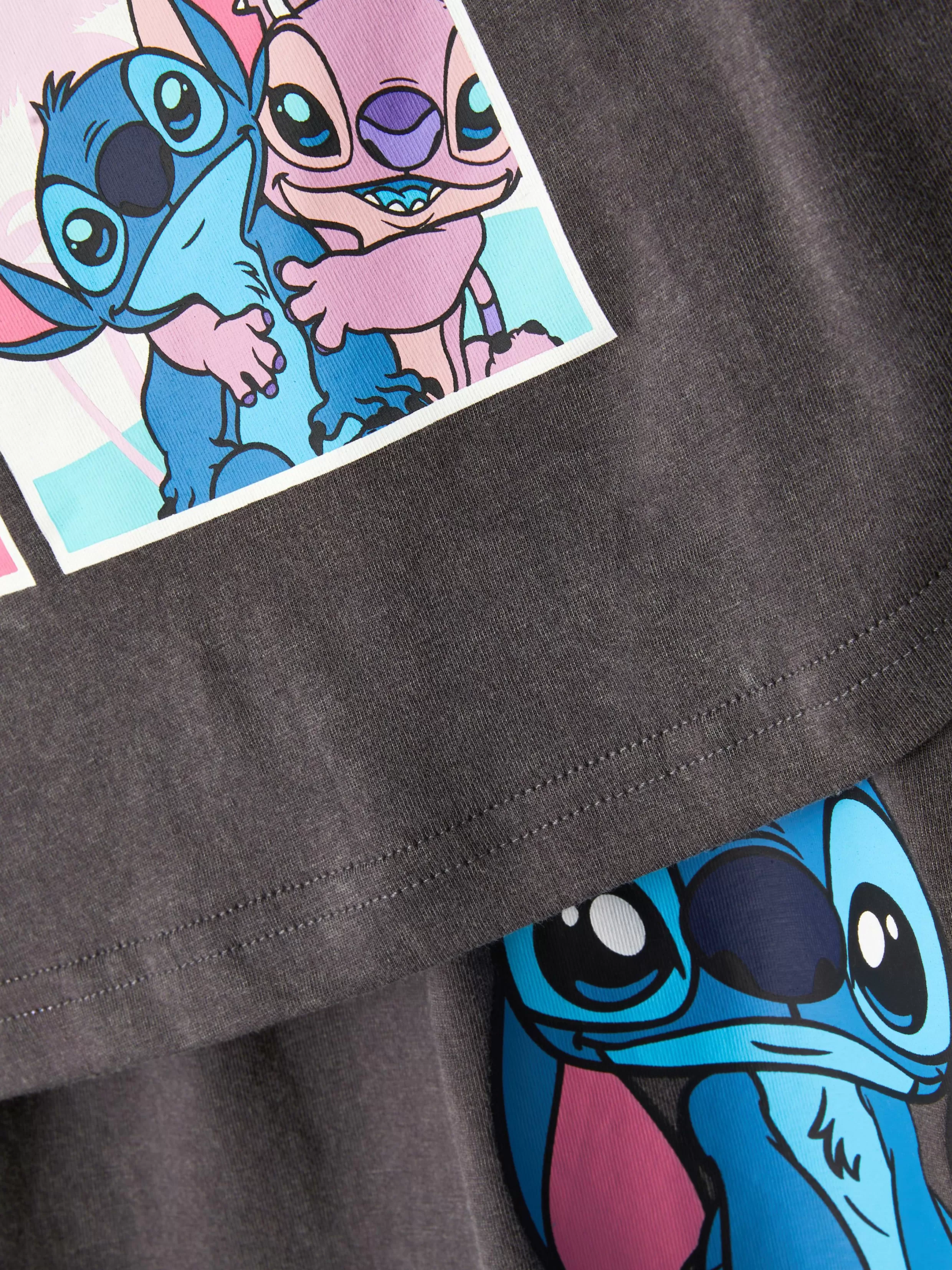Discount Disney’s Stitch And Angel Cropped Pajamas Women Pajama Sets