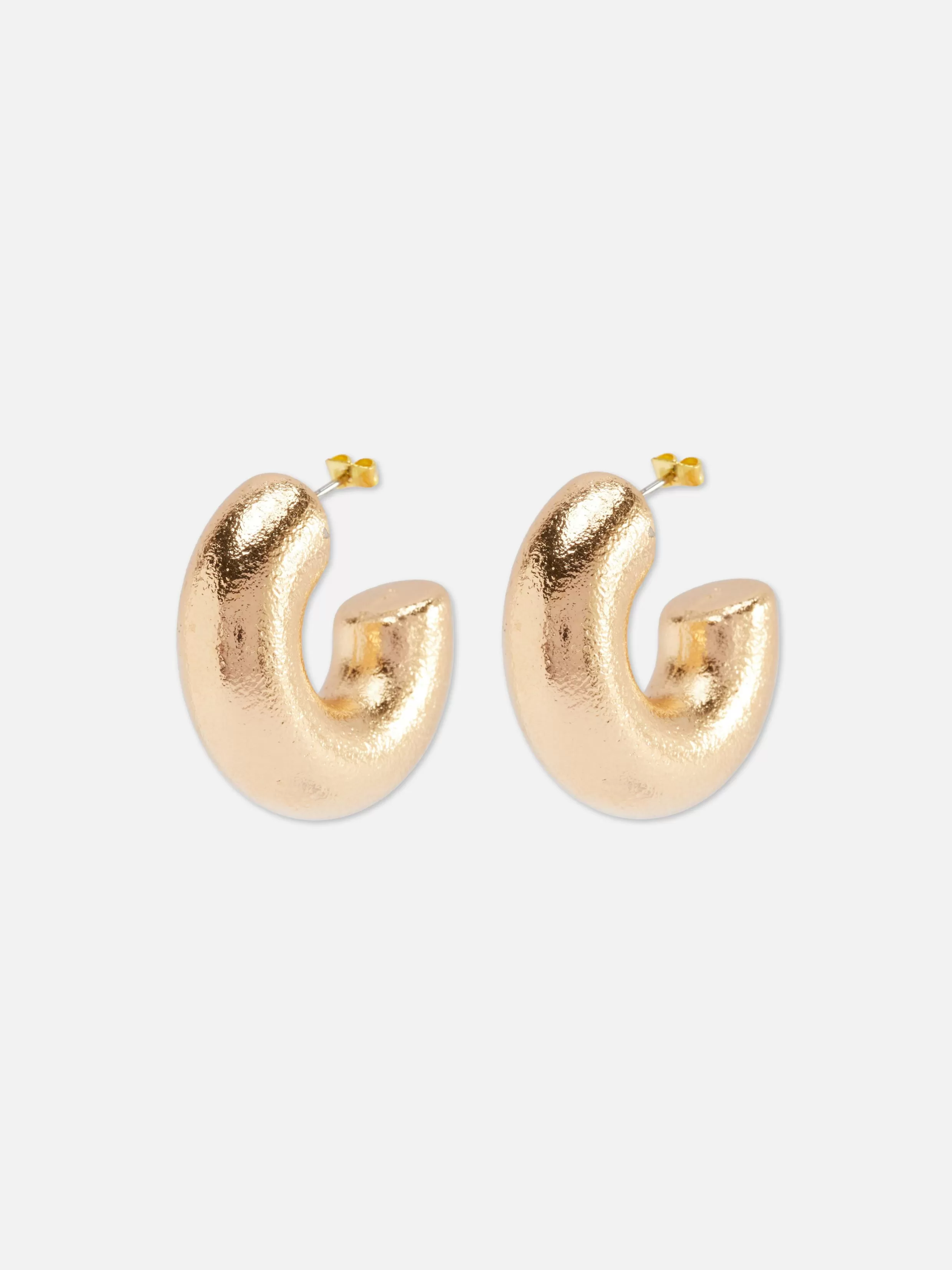 Fashion Textured Chunky Hoop Earrings Women Jewelry