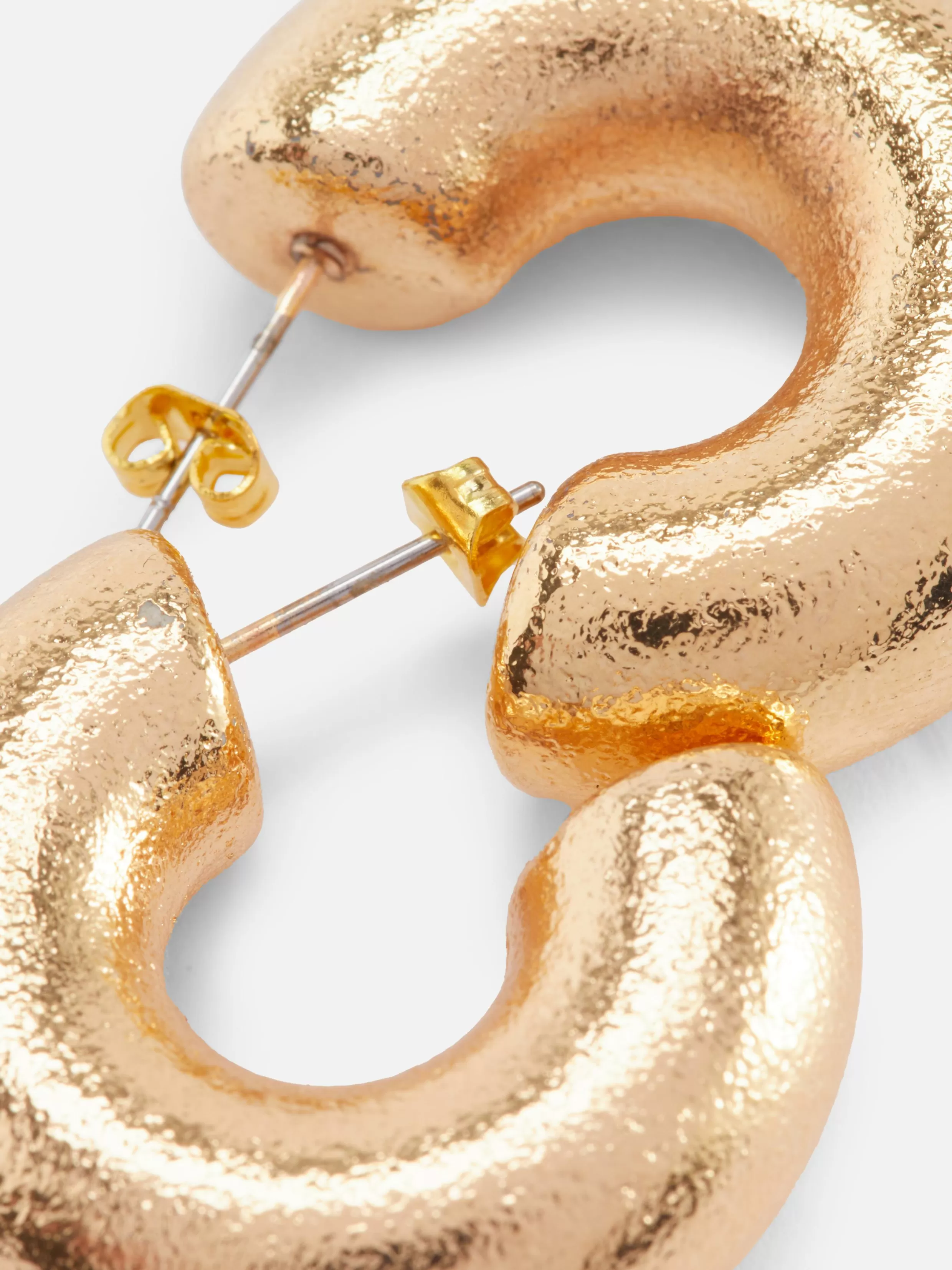 Fashion Textured Chunky Hoop Earrings Women Jewelry